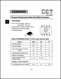datasheet for CEM9400 by Chino-Excel Technology Corporation
