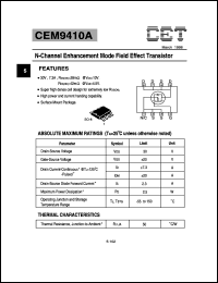datasheet for CEM9410A by Chino-Excel Technology Corporation