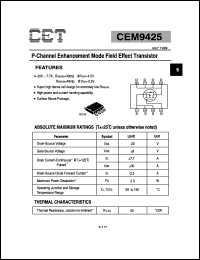 datasheet for CEM9425 by Chino-Excel Technology Corporation