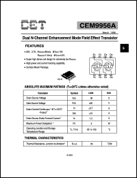 datasheet for CEM9956A by Chino-Excel Technology Corporation