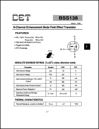 datasheet for BSS138 by Chino-Excel Technology Corporation