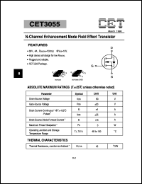datasheet for CET3055 by Chino-Excel Technology Corporation