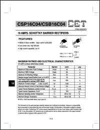 datasheet for CSB16C04 by Chino-Excel Technology Corporation