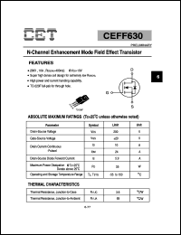 datasheet for CEFF630 by Chino-Excel Technology Corporation
