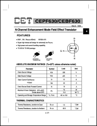 datasheet for CEBF630 by Chino-Excel Technology Corporation
