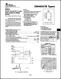 datasheet for CD40257BE by Texas Instruments