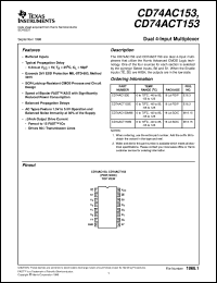 datasheet for CD54AC153F3A by Texas Instruments