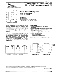 datasheet for CD54AC157F3A by Texas Instruments