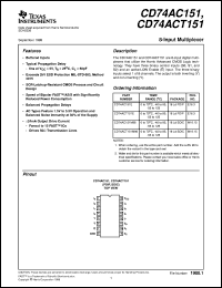datasheet for CD54ACT151F3A by Texas Instruments