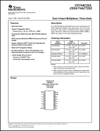 datasheet for CD54ACT253F3A by Texas Instruments
