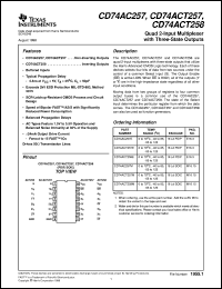 datasheet for CD54ACT257F3A by Texas Instruments