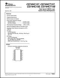 datasheet for CD54HC157F by Texas Instruments