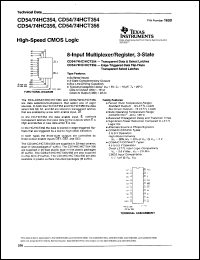 datasheet for CD54HC354F3A by Texas Instruments