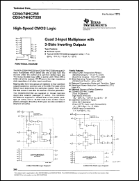datasheet for CD54HCT258F3A by Texas Instruments