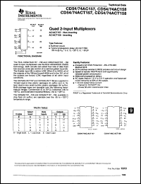 datasheet for CD74AC157E by Texas Instruments