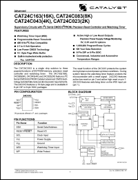 datasheet for CAT24C083PI-42TE13 by 