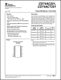 datasheet for CD74AC251M by Texas Instruments
