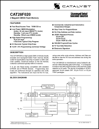 datasheet for CAT28F020P-90T by 