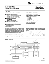 datasheet for CAT28F102PA-70T by 