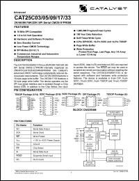 datasheet for CAT25C33S16I-1.8TE13 by 