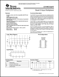 datasheet for CY74FCT257ATQC by Texas Instruments