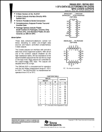 datasheet for SN54ALS251J by Texas Instruments