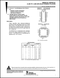 datasheet for SN54HC151J by Texas Instruments