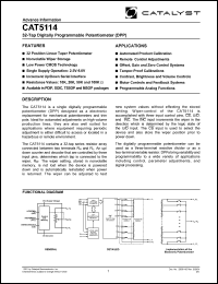 datasheet for CAT5114U-00TE13 by 