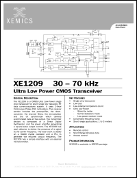 datasheet for XE1209 by Xemics