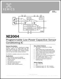 datasheet for XE2004I-SW by Xemics
