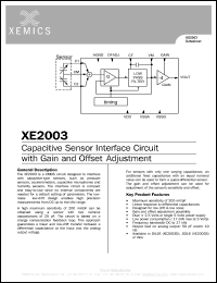datasheet for XE2003S by Xemics
