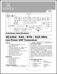 datasheet for XE1202870 by Xemics