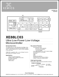 datasheet for XE88LC05ME015 by Xemics