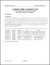 datasheet for GMS87C2120 by 