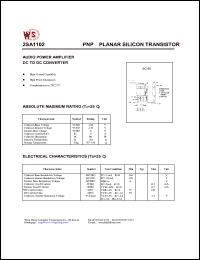 datasheet for 2SA1102 by Wing Shing Electronic Co. - manufacturer of power semiconductors
