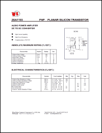 datasheet for 2SA1103 by Wing Shing Electronic Co. - manufacturer of power semiconductors