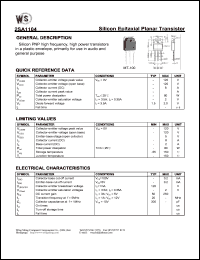 datasheet for 2SA1104 by Wing Shing Electronic Co. - manufacturer of power semiconductors