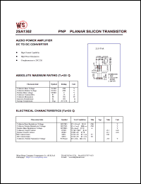 datasheet for 2SA1302 by Wing Shing Electronic Co. - manufacturer of power semiconductors
