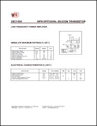 datasheet for 2SC1454 by Wing Shing Electronic Co. - manufacturer of power semiconductors