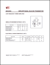 datasheet for 2SC2233 by Wing Shing Electronic Co. - manufacturer of power semiconductors