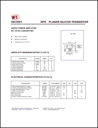 datasheet for 2SC2921 by Wing Shing Electronic Co. - manufacturer of power semiconductors