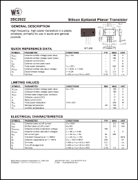 datasheet for 2SC2922 by Wing Shing Electronic Co. - manufacturer of power semiconductors
