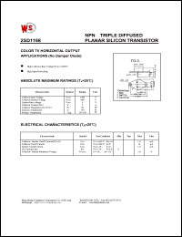 datasheet for 2SD1168 by Wing Shing Electronic Co. - manufacturer of power semiconductors