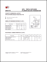 datasheet for 2SD1175 by Wing Shing Electronic Co. - manufacturer of power semiconductors