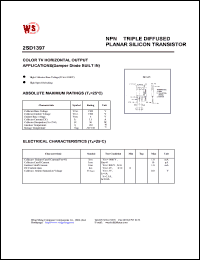 datasheet for 2SD1397 by Wing Shing Electronic Co. - manufacturer of power semiconductors