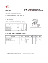 datasheet for 2SD1426 by Wing Shing Electronic Co. - manufacturer of power semiconductors