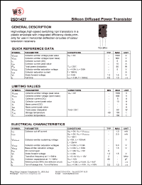 datasheet for 2SD1427 by Wing Shing Electronic Co. - manufacturer of power semiconductors