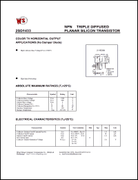 datasheet for 2SD1433 by Wing Shing Electronic Co. - manufacturer of power semiconductors