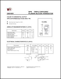 datasheet for 2SD1651 by Wing Shing Electronic Co. - manufacturer of power semiconductors
