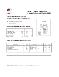datasheet for 2SD1711 by Wing Shing Electronic Co. - manufacturer of power semiconductors